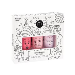 Küünelakkide komplekt lastele Nilmatic set Kids Party B: Cookie, 8ml + Bella, 8ml + Elliot, 8ml hind ja info | Laste ja ema kosmeetika | hansapost.ee