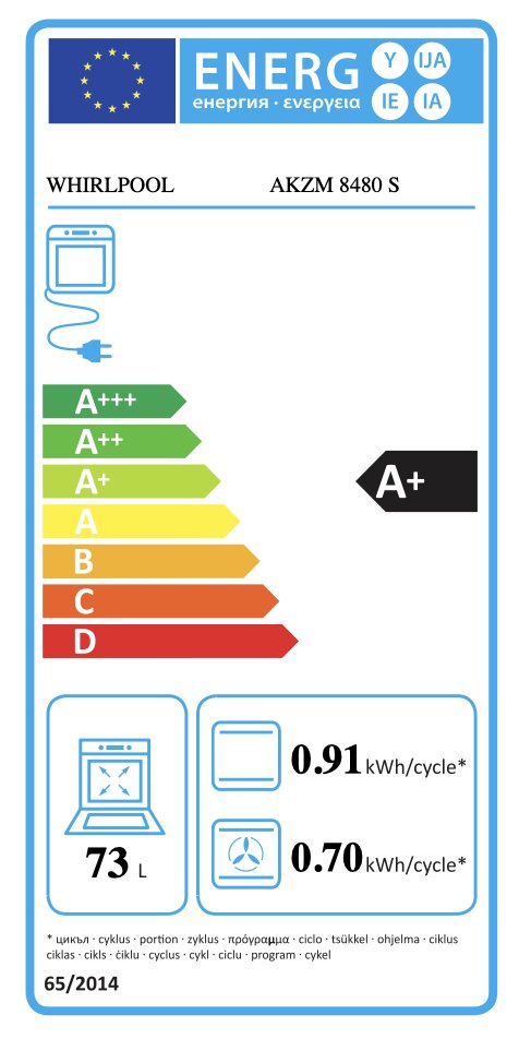 Integreeritav ahi Whirlpool AKZM8480S, maht 73 liitrit pürolüütiline puhastus hind ja info | Ahjud | hansapost.ee