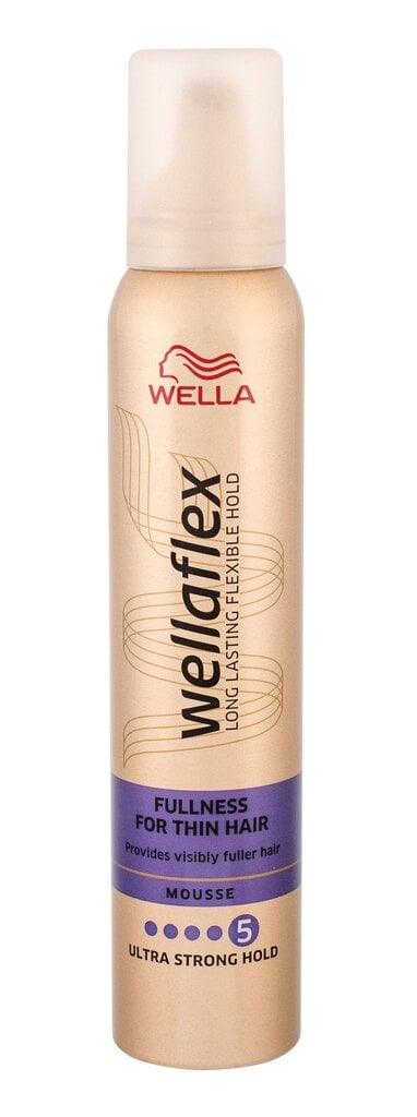 Ultratugeva fikseerimisega vahukõvendaja õhukestele juustele Wella flex Fullness For Thin Hair (vaht) 200 ml hind ja info | Juuste viimistlusvahendid | hansapost.ee