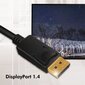 Kaabel Techly DisplayPort 1.4 8K 2m juodas, DP-DP M/M hind ja info | Juhtmed ja kaablid | hansapost.ee