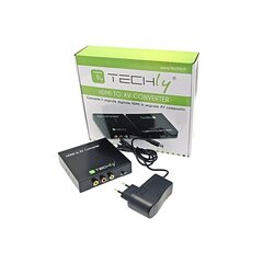 Адаптер-конвертер Techly HDMI на RCA Композитное видео + аудио L/R цена и информация | Адаптеры, USB-разветвители | hansapost.ee
