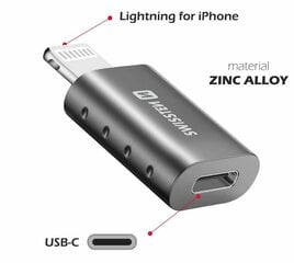 Swissten Адаптер Lightning на USB-C цена и информация | Адаптеры и USB-hub | hansapost.ee