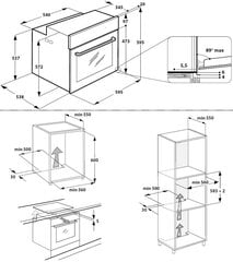 Интегрируемая духовка Whirlpool / объём духовки: 73 л, OAKZ97921CSNB цена и информация | Печи﻿ | hansapost.ee