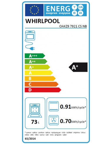 WHIRLPOOL Oven OAKZ9 7921 CS NB Width 60 cm Black price and information | Ahjud | hansapost.ee