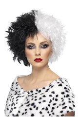 Cruella parukas, must/valge hind ja info | Kostüümid ja maskid | hansapost.ee