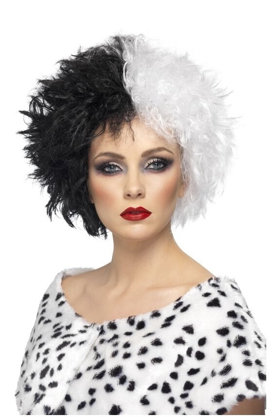 Cruella parukas, must/valge цена и информация | Kostüümid ja maskid | hansapost.ee