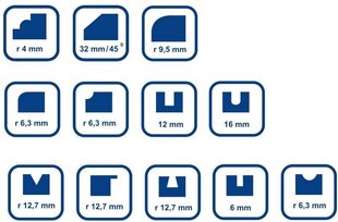 Puidufreeside komplekt 12 tk 8 mm DEDRA hind ja info | Käsitööriistad | hansapost.ee