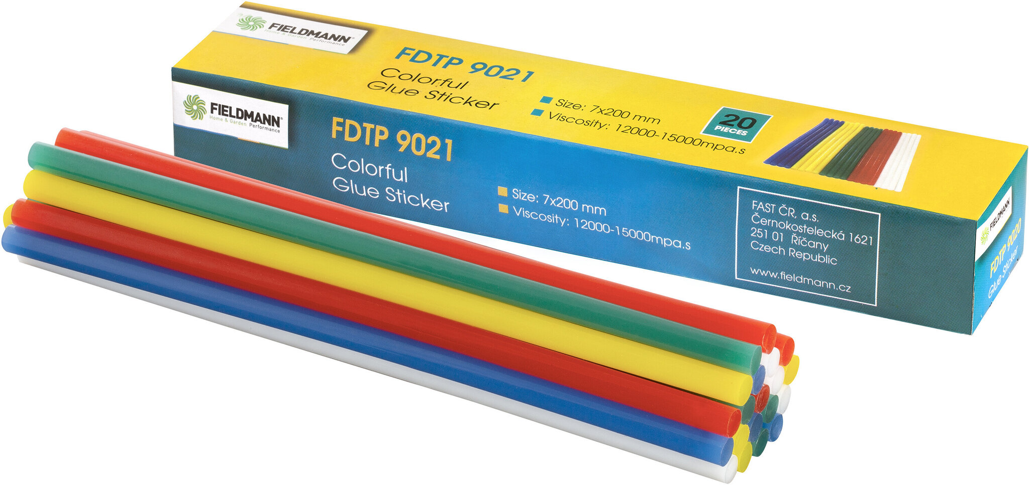 Värvilised liimipulgad FIELDMANN, 7x200, 20 tk. hind ja info | Käsitööriistad | hansapost.ee