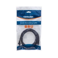Сетевой кабель Intellinet Cat5e UTP, 1 м, черный, 100 % медь цена и информация | Кабели и провода | hansapost.ee