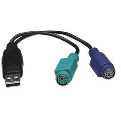 Manhattan, USB/PS2, 19.5 см цена и информация | Кабели и провода | hansapost.ee