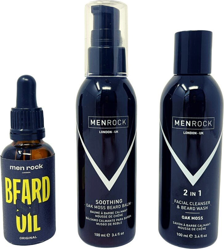 Habeme hoolduskomplekt Men Rock Beardy Beloved Soothing Oak Moss Beard Kit hind ja info | Raseerimisvahendid | hansapost.ee