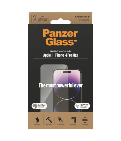 PanzerGlass iPhone 14 Pro Max hind ja info | Ekraani kaitseklaasid ja kaitsekiled | hansapost.ee