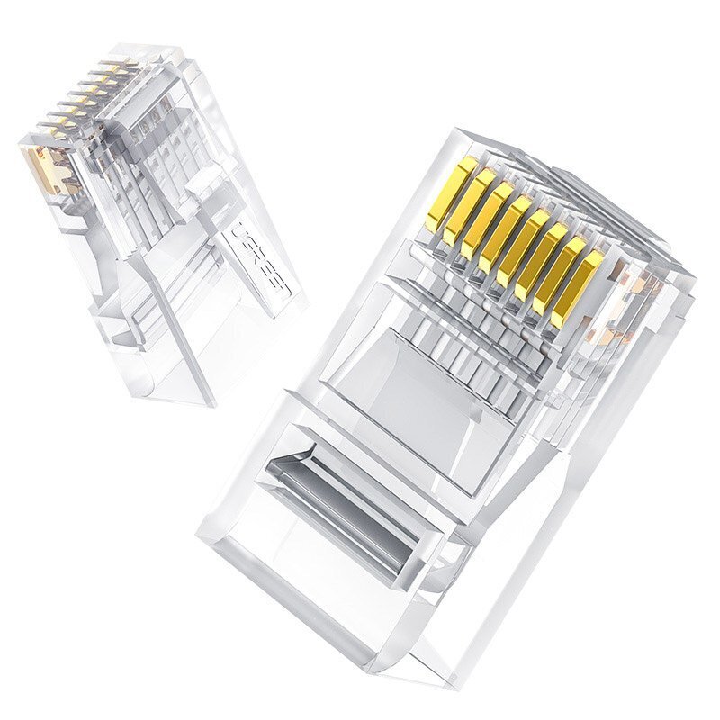 Ugreen 10x plug plug coupler end RJ45 8P8C Cat 6 transparent (50961) цена и информация | Juhtmed ja kaablid | hansapost.ee