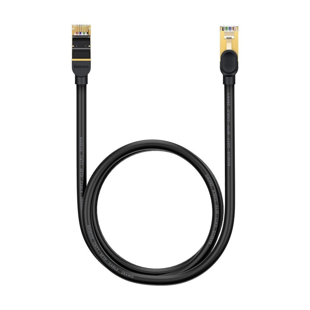 Baseus Speed Seven High Speed RJ45 Network Cable 10Gbps 1m Black (WKJS010101) hind ja info | Juhtmed ja kaablid | hansapost.ee