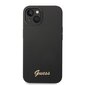 Guess Liquid Silicone Metal Logo Case for iPhone 14 Black hind ja info | Telefonide kaitsekaaned ja -ümbrised | hansapost.ee