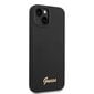 Guess Liquid Silicone Metal Logo Case for iPhone 14 Black hind ja info | Telefonide kaitsekaaned ja -ümbrised | hansapost.ee