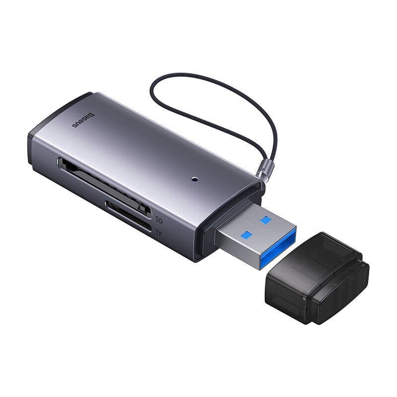 Baseus Lite Series SD/TF memory card reader, USB (gray) hind ja info | USB adapterid ja jagajad | hansapost.ee