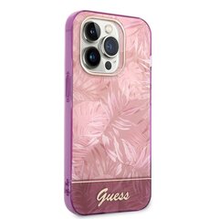 Guess PC/TPU Jungle Case for iPhone 14 Pro Pink цена и информация | Чехлы для телефонов | hansapost.ee