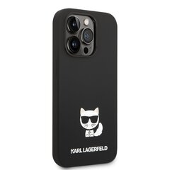 Karl Lagerfeld Liquid Silicone Choupette Case for iPhone 14 Pro Max Black цена и информация | Чехлы для телефонов | hansapost.ee