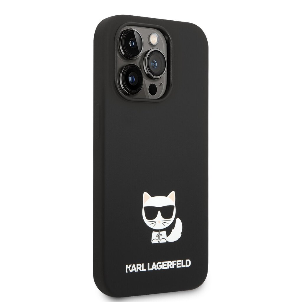 Karl Lagerfeld Liquid Silicone Choupette Case for iPhone 14 Pro Max Black hind ja info | Telefonide kaitsekaaned ja -ümbrised | hansapost.ee