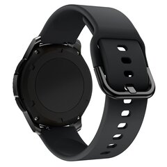 Silicone Strap TYS smartwatch band universal 20mm black цена и информация | Аксессуары для смарт-часов и браслетов | hansapost.ee
