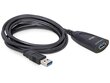 Delock USB 3.0 pikenduskaabel 5M must hind ja info | Juhtmed ja kaablid | hansapost.ee