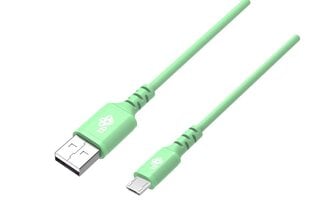 TB Micro USB kaabel 1 m silikoonroheline hind ja info | Mobiiltelefonide kaablid | hansapost.ee