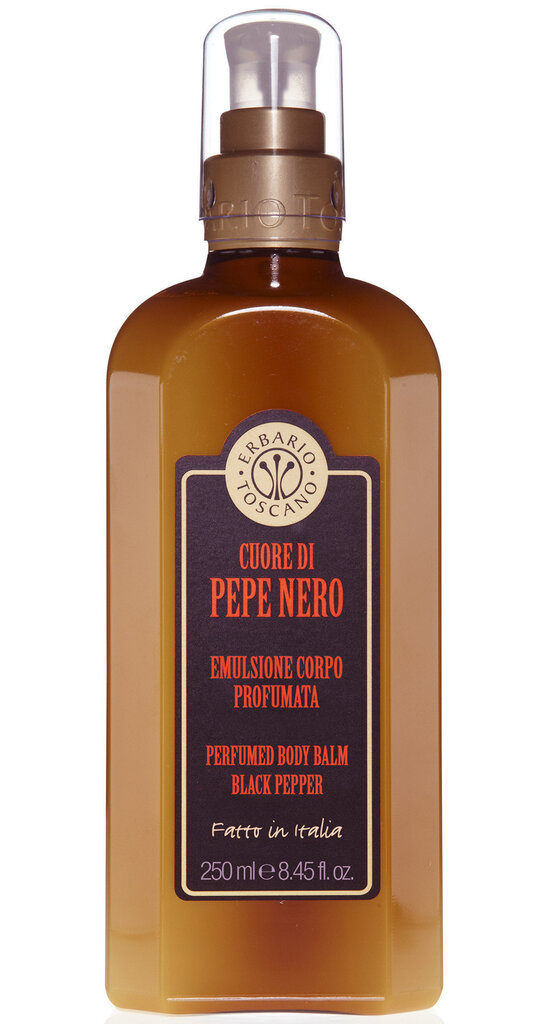 Lõhnastatud kehapalsam meestele Erbario Toscano Black Pepper 250ml hind ja info | Kehakreemid, kehaõlid ja losjoonid | hansapost.ee