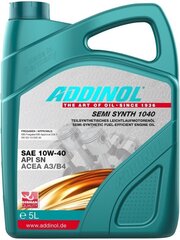 Моторное масло Addinol Semi Synth 1040 10w40 - 5л цена и информация | Моторные масла | hansapost.ee