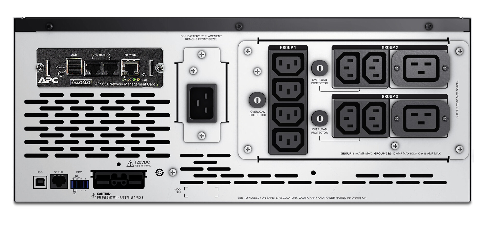 APC - SMX3000HVNC SMART X 3000VA R2T 4U LCD + AP9631 цена и информация | Puhvertoiteallikad | hansapost.ee