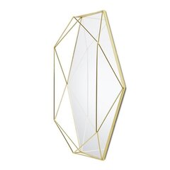 Стальное настенное зеркало Umbra Prisma, 43x57 см, золотого цвета цена и информация | Зеркала | hansapost.ee