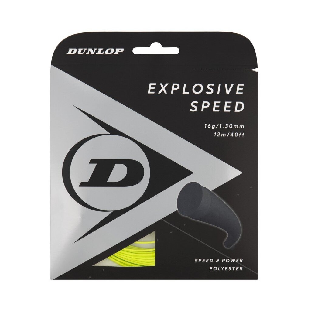 Tennisereketi keeled Dunlop EXPLOSIVE SPEED 1,25mm17G 12M Yellow hind ja info | Välitennise tooted | hansapost.ee