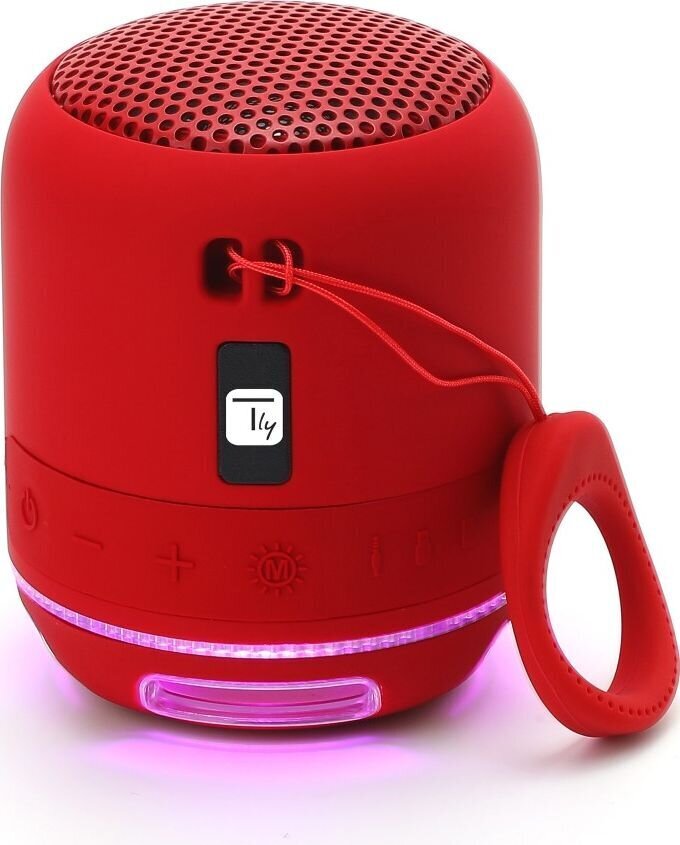 Techly Bluetooth 5W TWS LED MP3 USB/microSD, punane hind ja info | Kõlarid | hansapost.ee