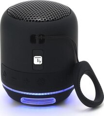 Techly Bluetooth 5W TWS LED MP3 USB/MicroSD, must hind ja info | Kõlarid | hansapost.ee
