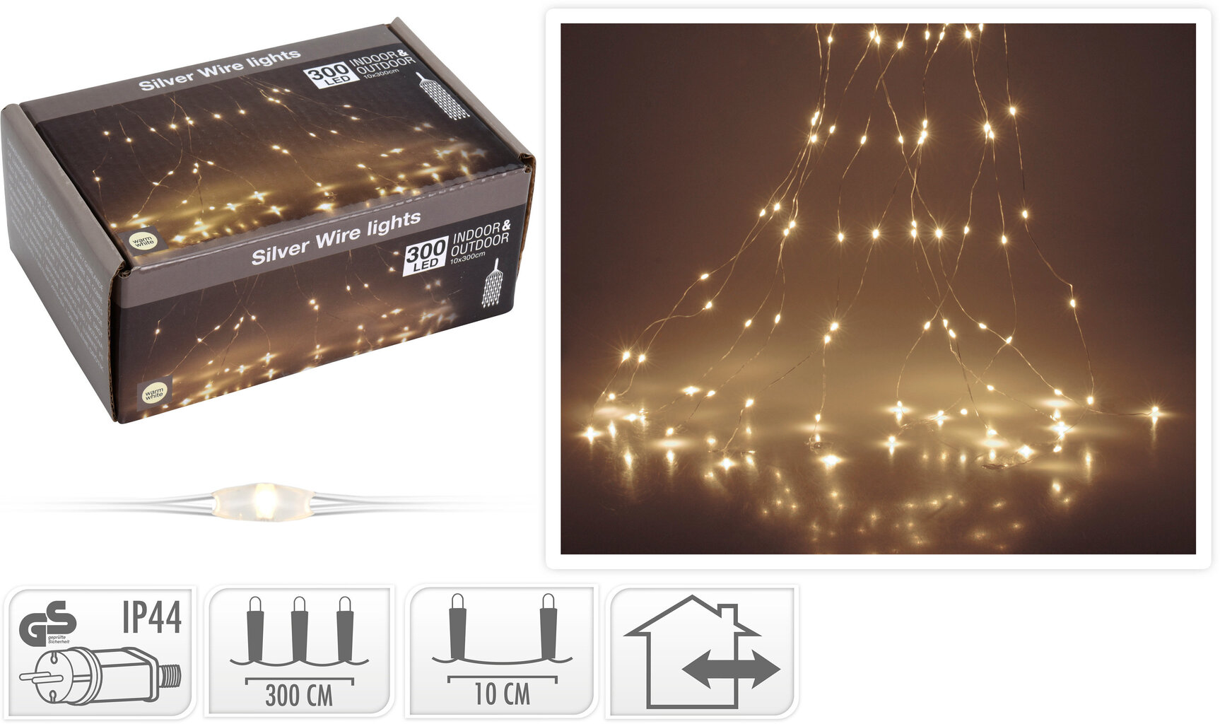 Jõulutuled Silverwire, 300 LED-i hind ja info | Jõulutuled | hansapost.ee