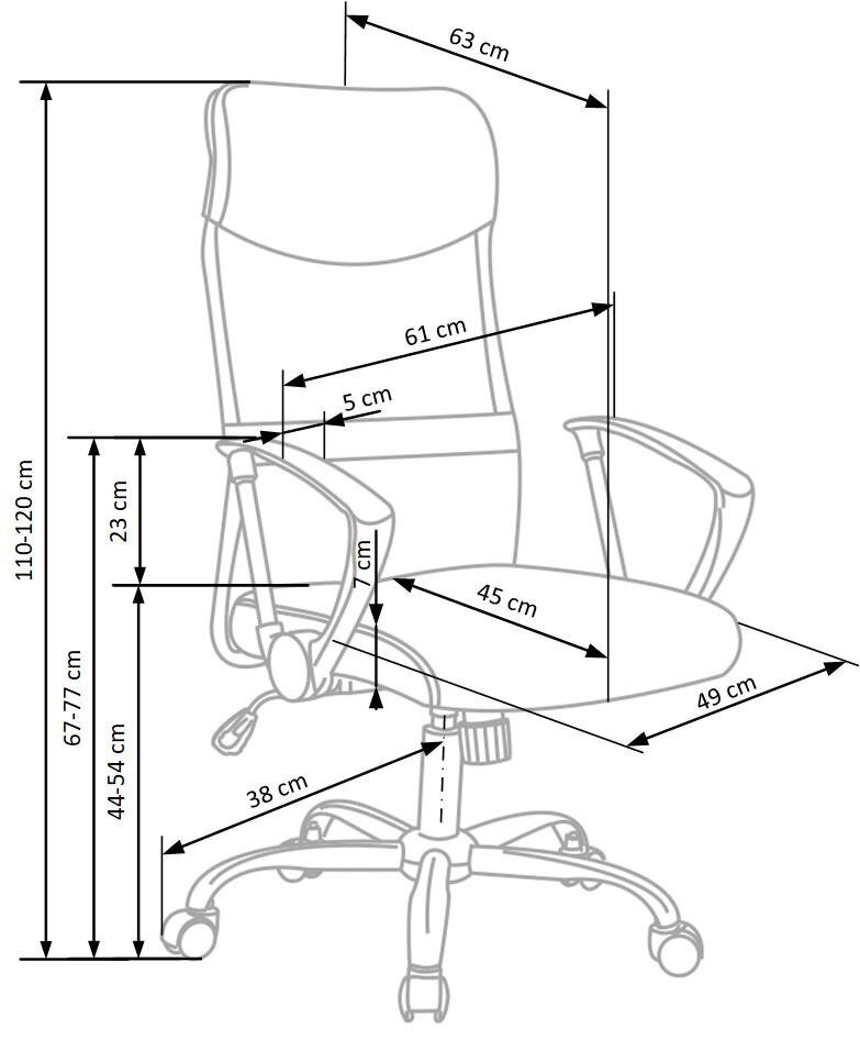 Kontoritool Vire 2, hall/must hind ja info | Kontoritoolid | hansapost.ee