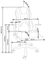 Kontoritool Halmar Jofrey, hall/must hind ja info | Kontoritoolid | hansapost.ee