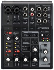 Звуковая консоль Yamaha AG06 MKII, черная цена и информация | Принадлежности для музыкальных инструментов | hansapost.ee