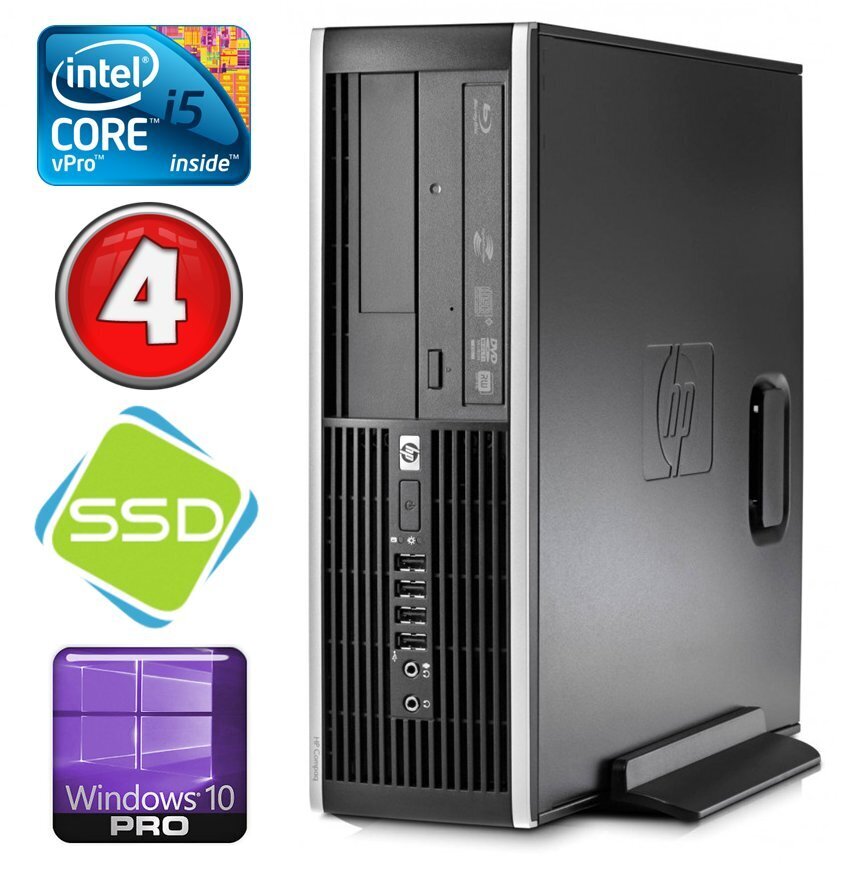 HP 8100 Elite SFF i5-650 4GB 120SSD DVD WIN10Pro цена и информация | Lauaarvutid | hansapost.ee