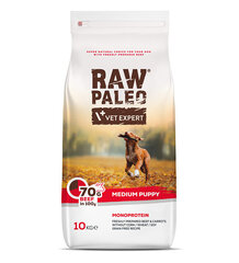 Toores Paleo teraviljavaba kuivtoit keskmiste tõugude kutsikatele Puppy Medium veiselihaga, 10 kg hind ja info | Raw Paleo Lemmikloomatarbed | hansapost.ee