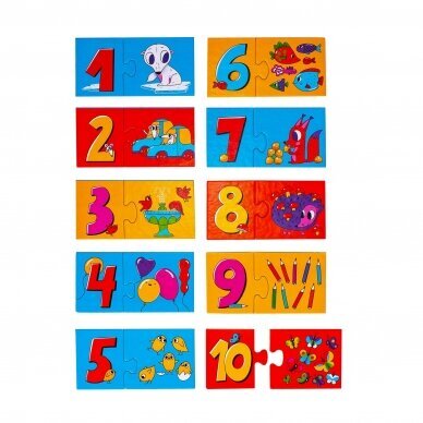 Pusle väikelastele „Numbrid“, 20-osaline hind ja info | Beebide mänguasjad | hansapost.ee