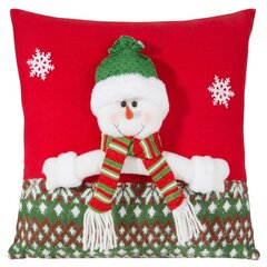 Рождественская наволочка с пришитым снеговиком, 40 х 40 см. цена и информация | Декоративные подушки и наволочки | hansapost.ee