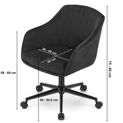 MINK поворотное кресло, черный бархат цена и информация | Офисные кресла | hansapost.ee