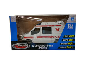 MSZ metallist mudelauto Mercedes-Benz Sprinter (politsei, kiirabi), 1:32 hind ja info | Mänguasjad poistele | hansapost.ee