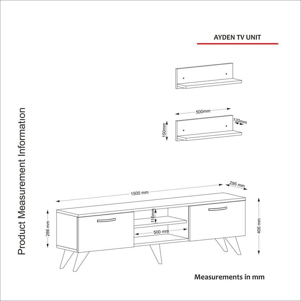 Sektsioon Kalune Design Ayden, pruun/hall цена и информация | Sektsioonkapid | hansapost.ee