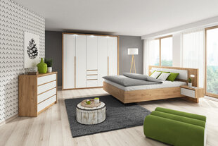 Комод Xelo 93, белый/дуб цена и информация | Laski Meble Мебель для гостиной | hansapost.ee