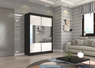 Шкаф Adrk Furniture Tamos 150 см, черный/белый цена и информация | Шкафчики | hansapost.ee