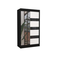 Шкаф Adrk Furniture Toura 120 см, черный/белый цена и информация | Шкафы | hansapost.ee