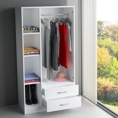 Riidekapp Kalune Design Wardrobe 756, 90 cm, valge цена и информация | Шкафы | hansapost.ee