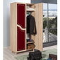 Riidekapp Kalune Design Wardrobe 869 (IV), 90 cm, tamm/punane hind ja info | Kapid | hansapost.ee